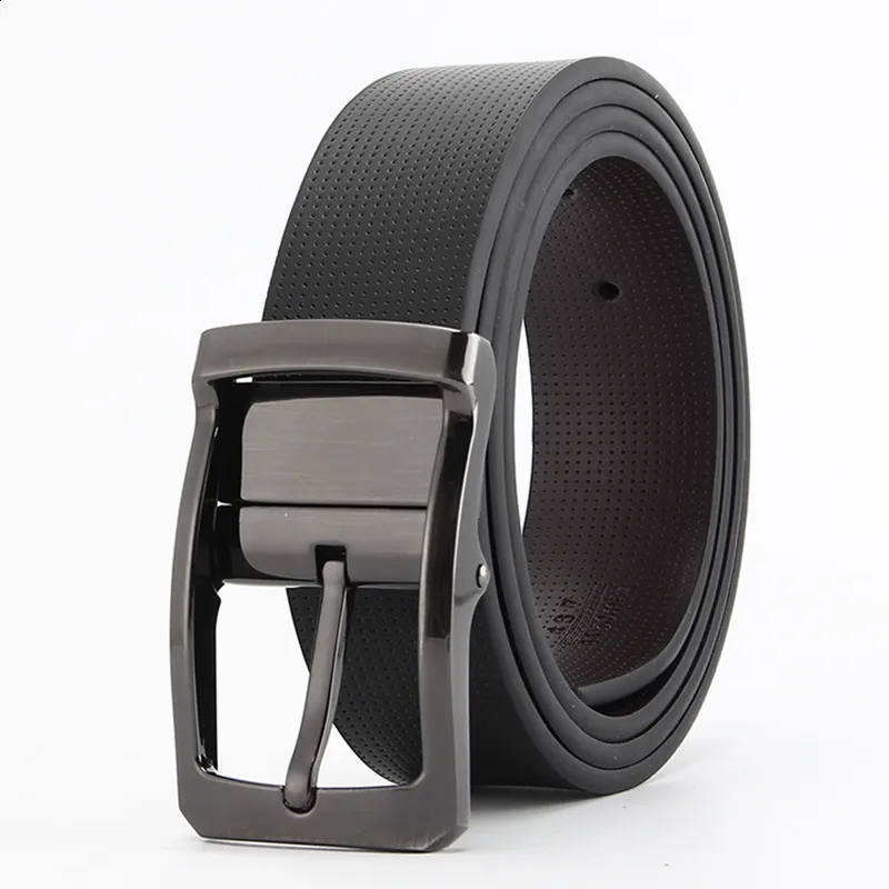 Mens Big Buckle Belts, Reversible Leather Dress Belt