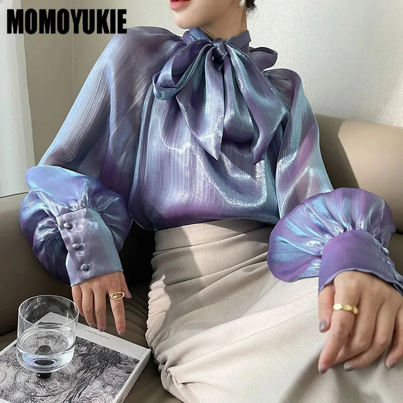 Chemisier Femme Satin De Soie Élégant – Col V Plissé, Manches 3/4, Champagne – Chic Et Polyvalent Pour Bureau & Soirée