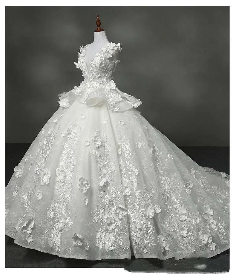 chinese dress ladies Custom Made A Line V Neck Lace Ivory Prom Dresses, V Neck Lace Formal –  jbydress main image 1