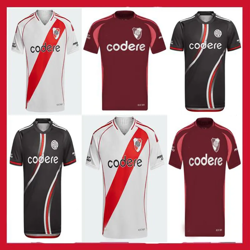 RIVER PLATE Third Jersey 2024 Black with Red Trim, Adult and
