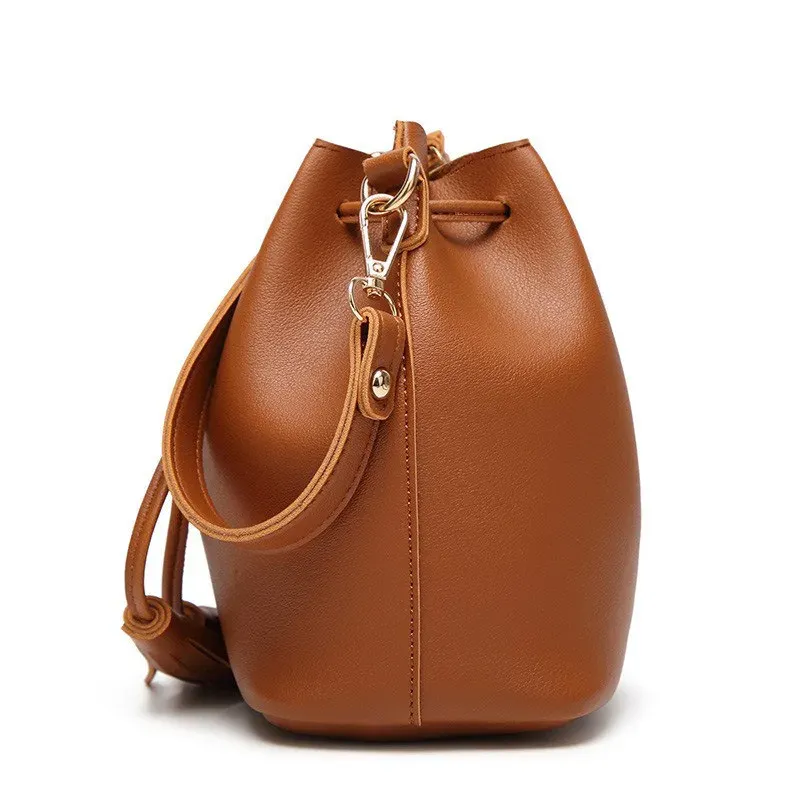 【COLOR iN ID】Studded Bucket Shoulder Cross Bag Studded crossbody bucket bag - Women's fashion