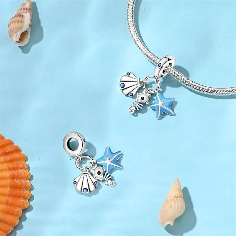 925 Sterling Silver Ocean Theme Charm Pendant For Bracelets_voghion.com