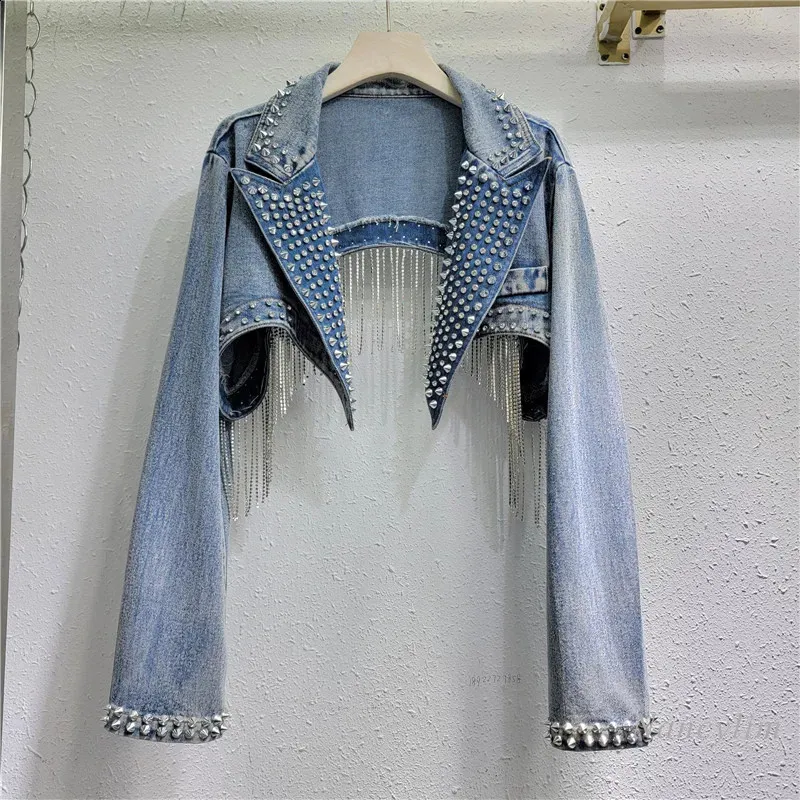 Veste En Jean Pour Femmes Avec Capuche Veste De Jean À Franges