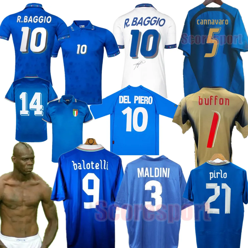 Retro Italy Soccer Jersey Italia Football T-Shirt Calcio 10 Retro Italy Soccer Jersey Italia Football T-Shirt Calcio 10