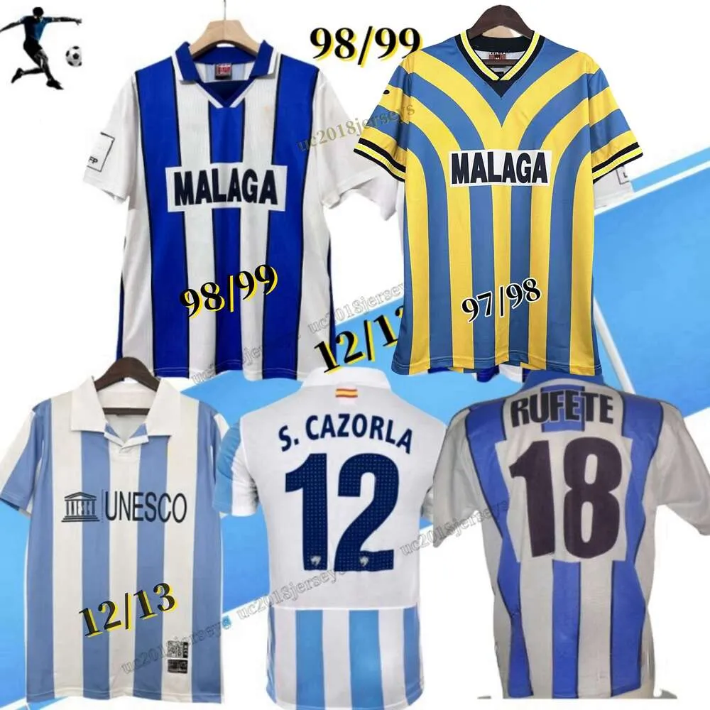 2012 2013 Jerseys Retro De Fútbol Camiseta Málaga Cf Home 97 98 99