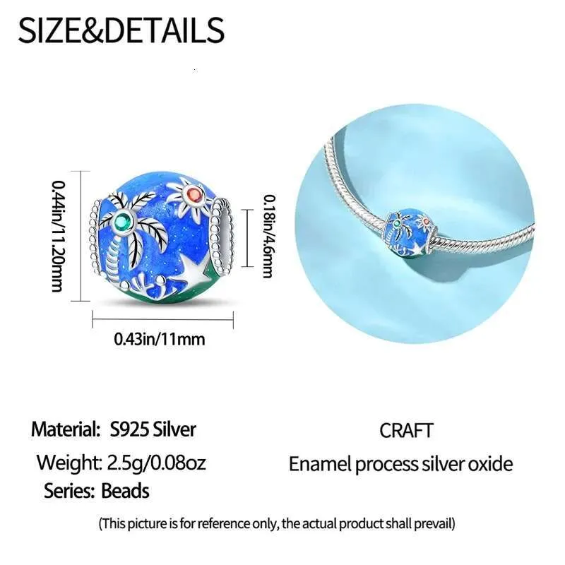 925 Sterling Silver Ocean Theme Charm Pendant For Bracelets_voghion.com