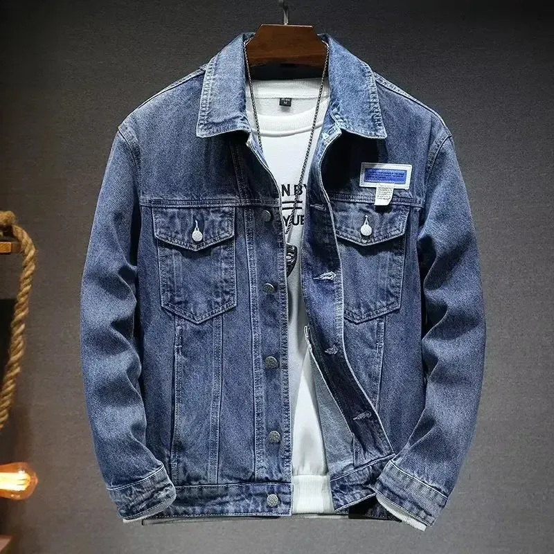 Men's Casual Denim Work denim jacket for Spring and