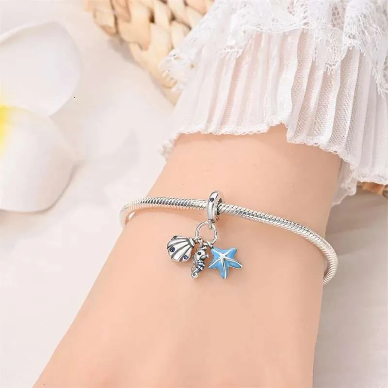 925 Sterling Silver Ocean Theme Charm Pendant For Bracelets_voghion.com