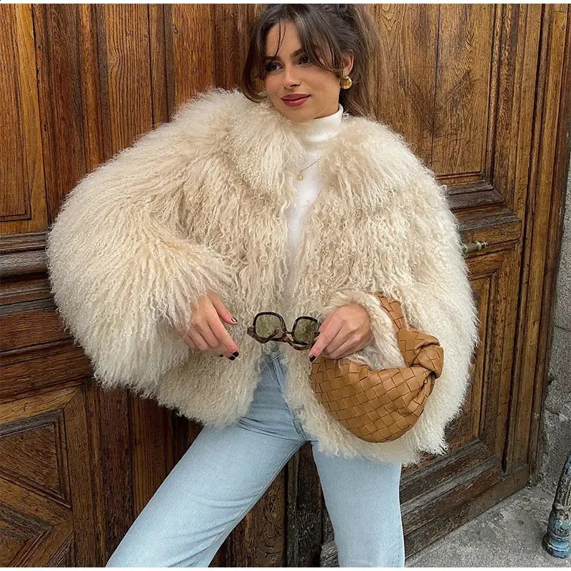 【2024春夏新作】 Collarless Street High Vintage Fur Elegant With Coat Jacket ジャケット・アウター