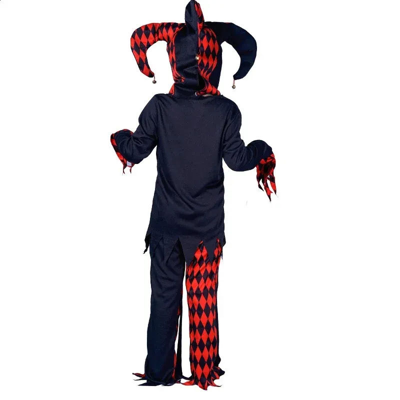 Amscan Sinister Jester Boy's Halloween Skeleton Costume With Mask, Hat, Size M (8-10