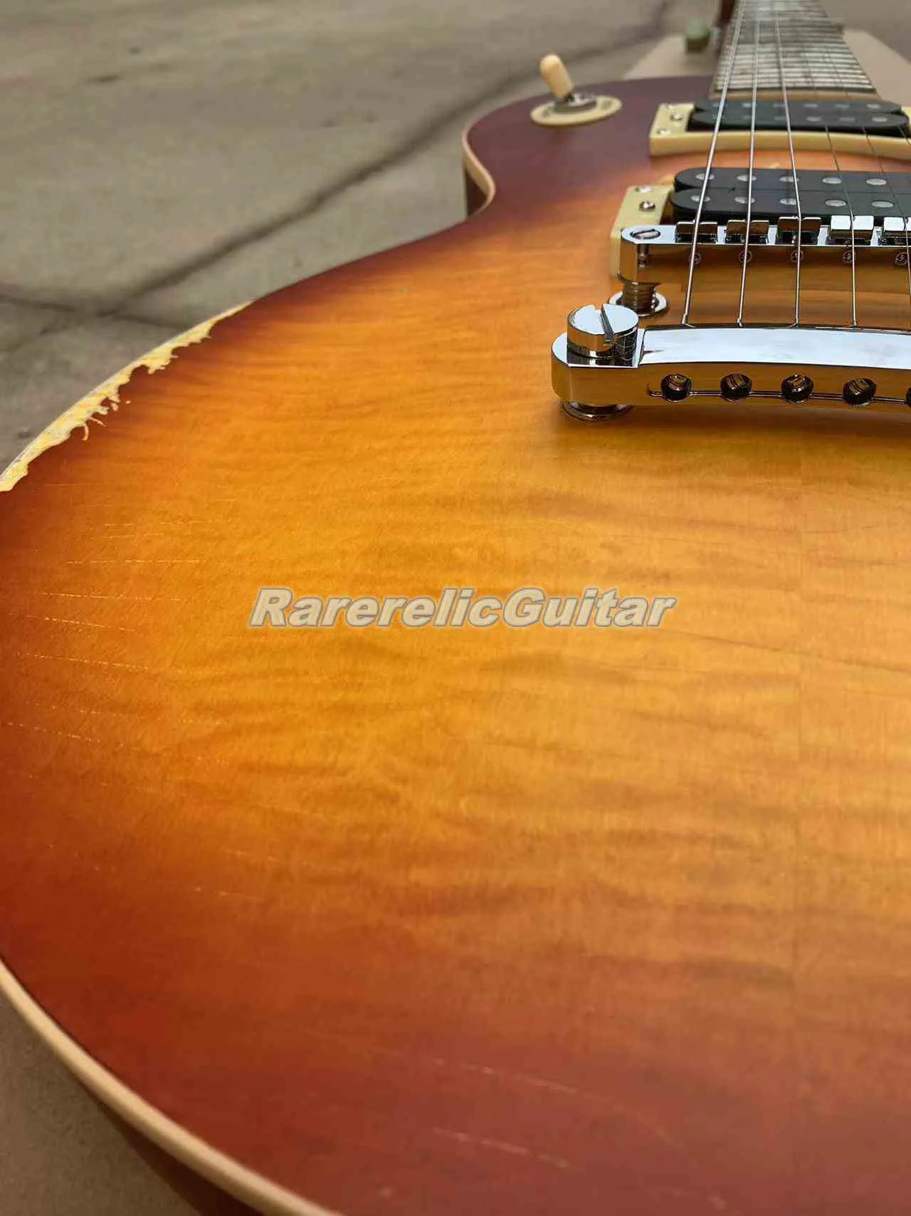 ギター Hard Aged LesPaul replica FlameMapleTop Hard Aged LesPaul replica FlameMapleTop