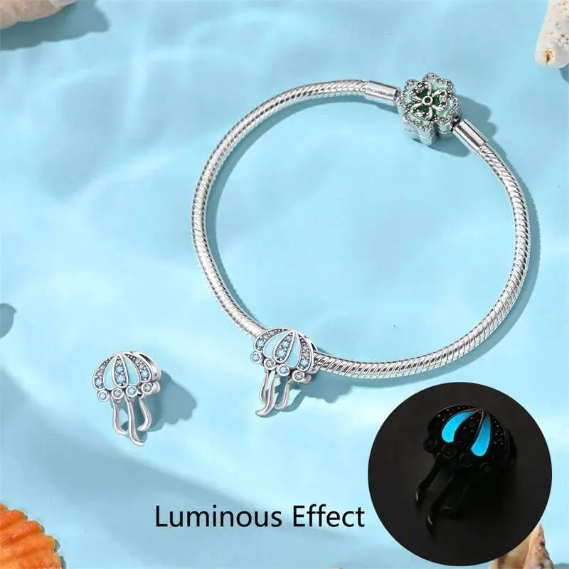 925 Sterling Silver Blue Ocean Ship Lighthouse Starfish Turtle Dolphin Charms Pendants Fit Original Bracelets DIY For_voghion.com