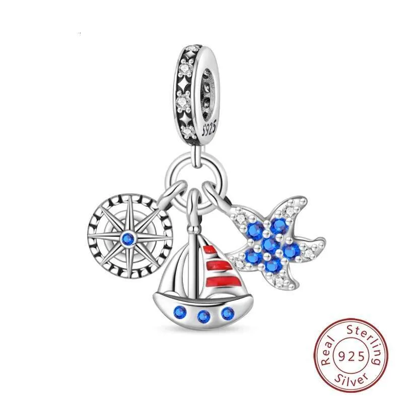 925 Sterling Silver Ocean Theme Charm Pendant For Bracelets_voghion.com