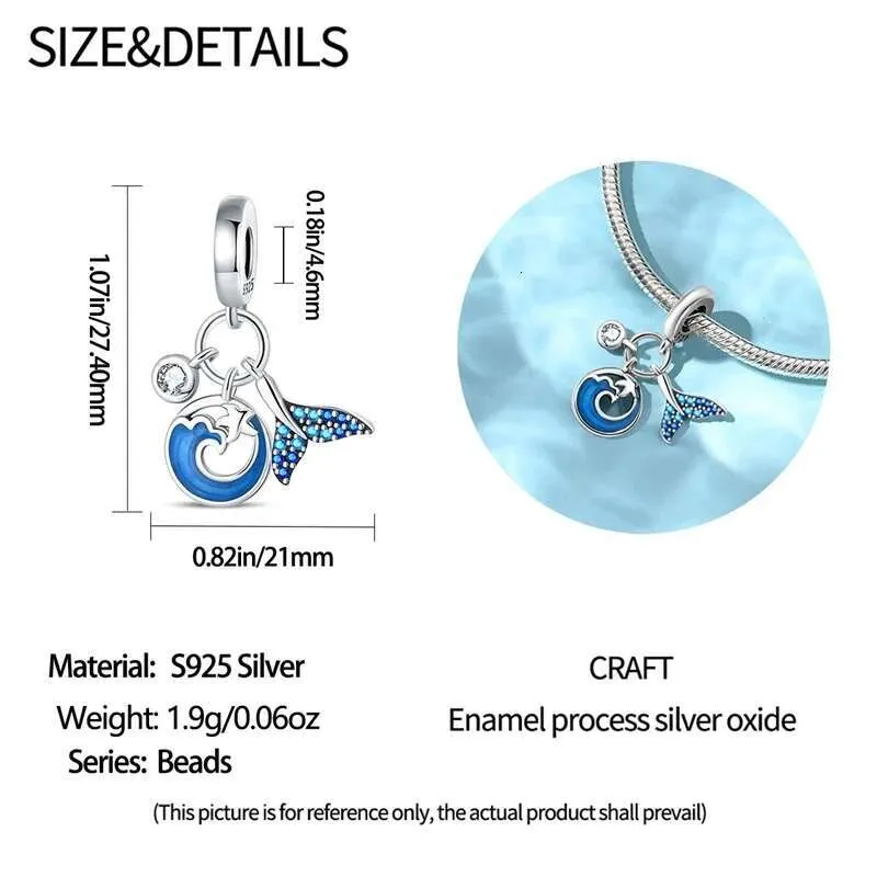 925 Sterling Silver Ocean Theme Charm Pendant For Bracelets_voghion.com