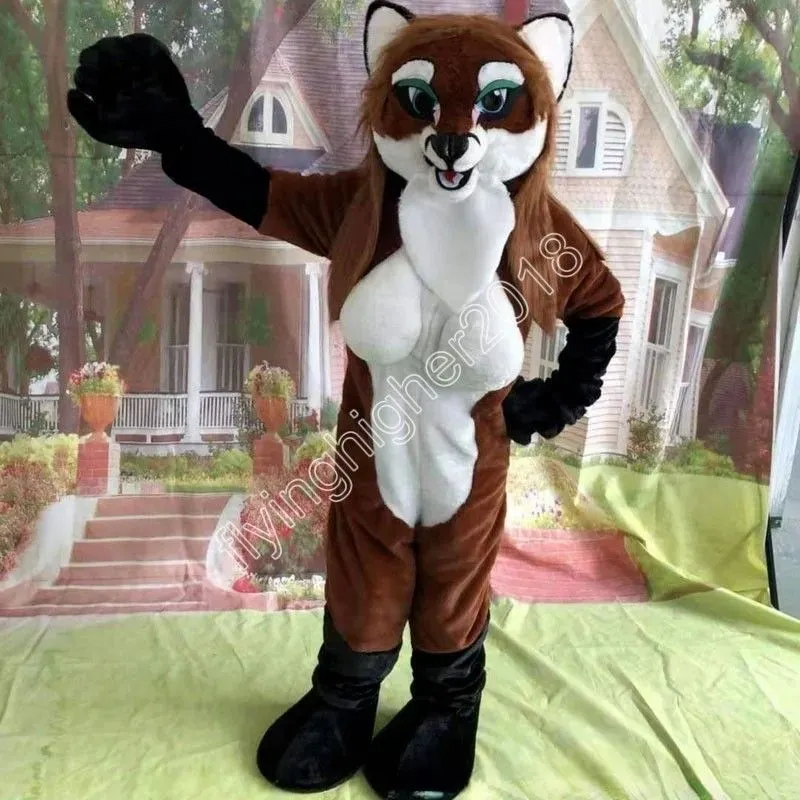 2025 Performance Fursuit Husky Dog Fox Mascot Costume Adult Size ...