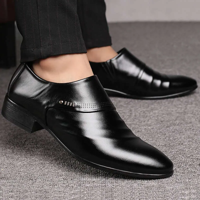 Men's Slip-On PU Leather Dress Shoes for Career Functions Black Medium  Width from Dhgate Dress Shoes - price 46.22