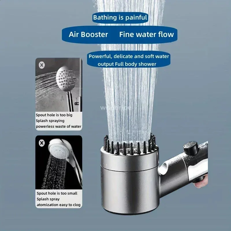 4 Modes Shower Head High Pressure Showerhead OneKey Stop Water Massage With Filter Element Bathroom Accessories Y240918_voghion.com