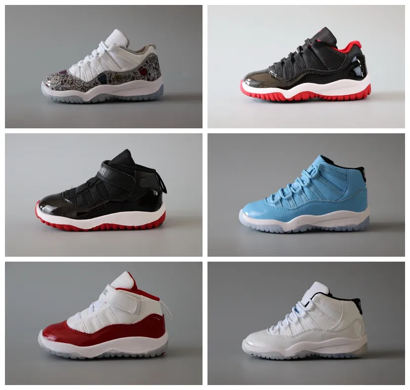 60Color LUXU11 High Low Hot Sale Kids Boys Girls Basketball Shoes Sneakers Size 25-35