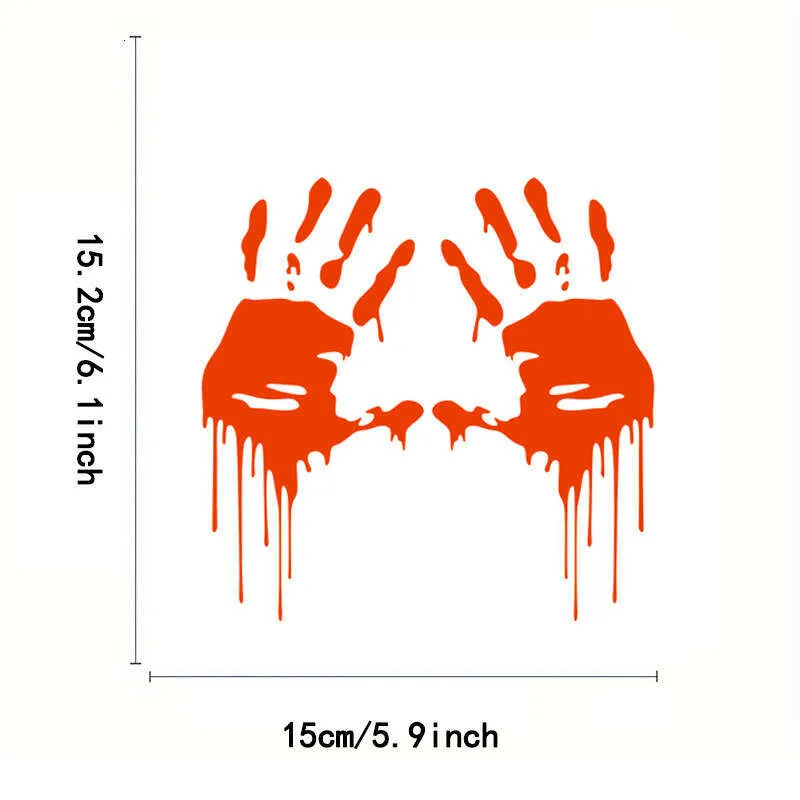 Halloween Skeleton Body Stickers Set Dripping Blood, Palm Bleeding, And ...