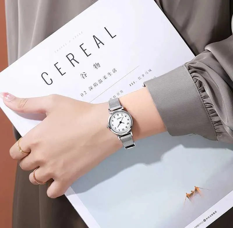 Women\'s Silver Analog Solid Relogio Feminino Waterproof Bracelet Wrist Watch Amazon.com: Women main image 4