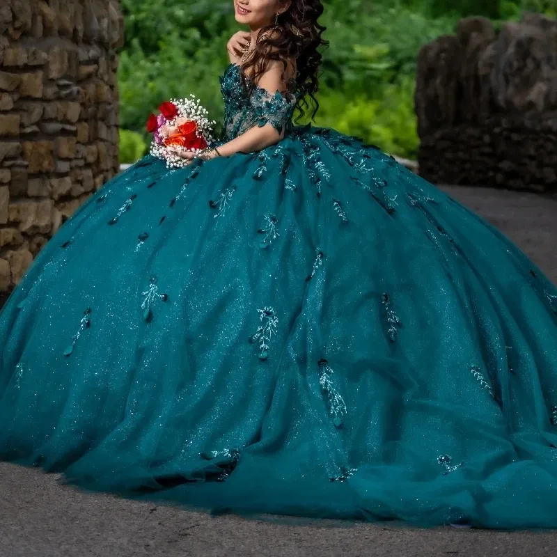 sachin and babi light blue dress Sparkly Green Mermaid Prom Dresses Chapel Train Junior Dresses ARD2080