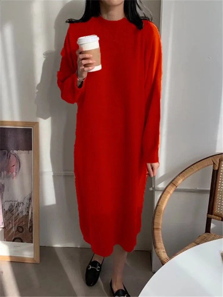 Women's Oversized Knitted Sweater Long Sleeve Casual Style for Autumn/Winter
