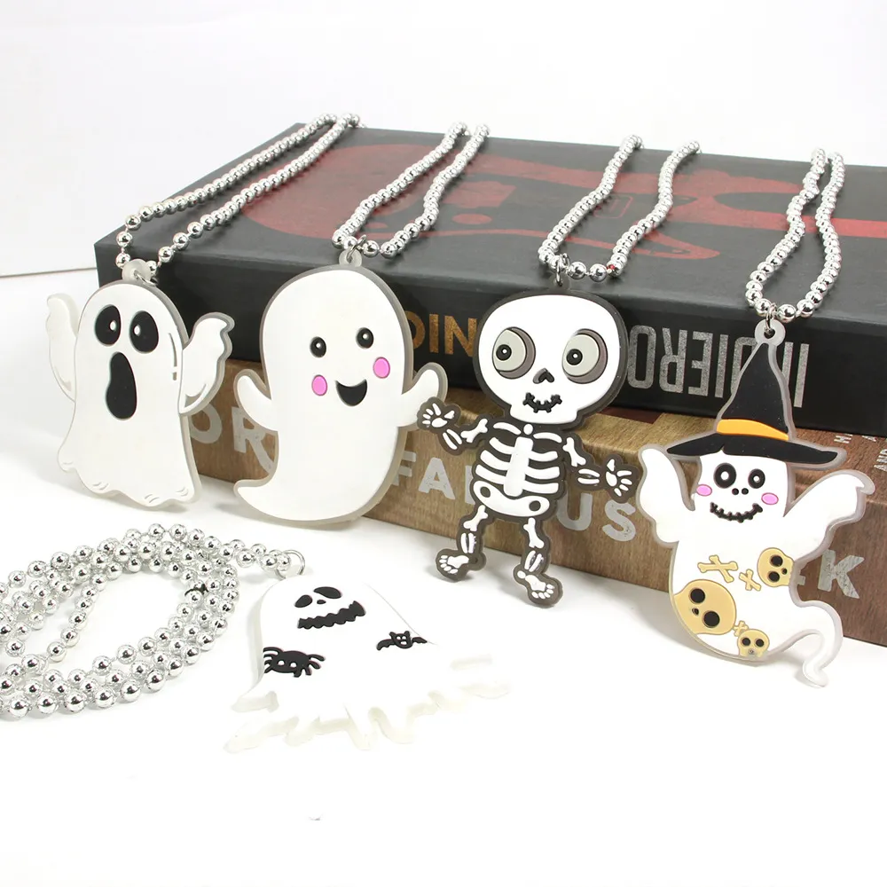 DHgate.com:Halloween Kids Ghost Skull Pendant Necklaces - Spooky 