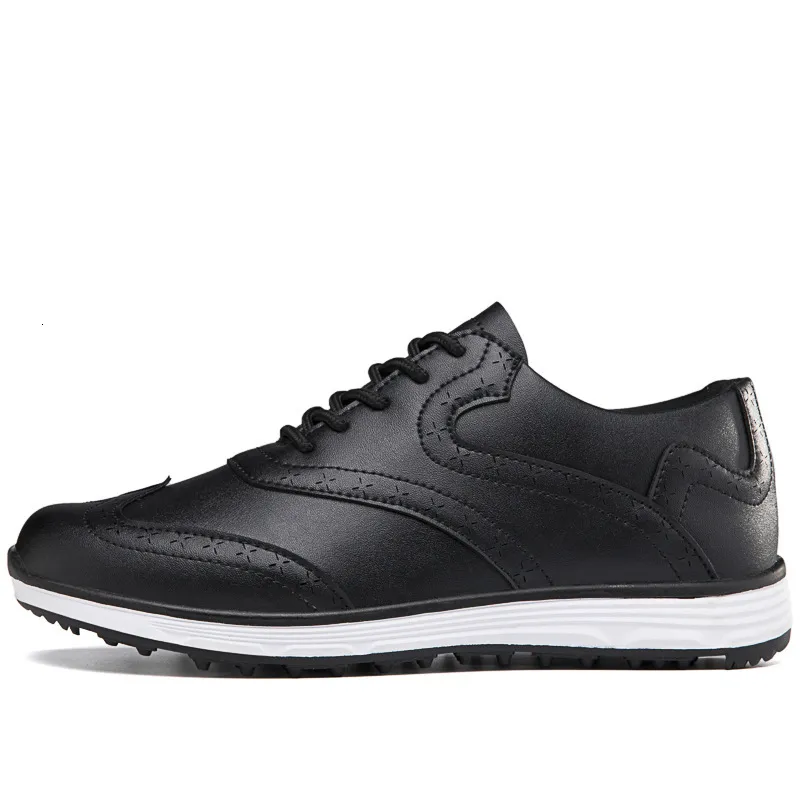 Mens golf shoes waterproof with genuine leather upper and  display picture 1