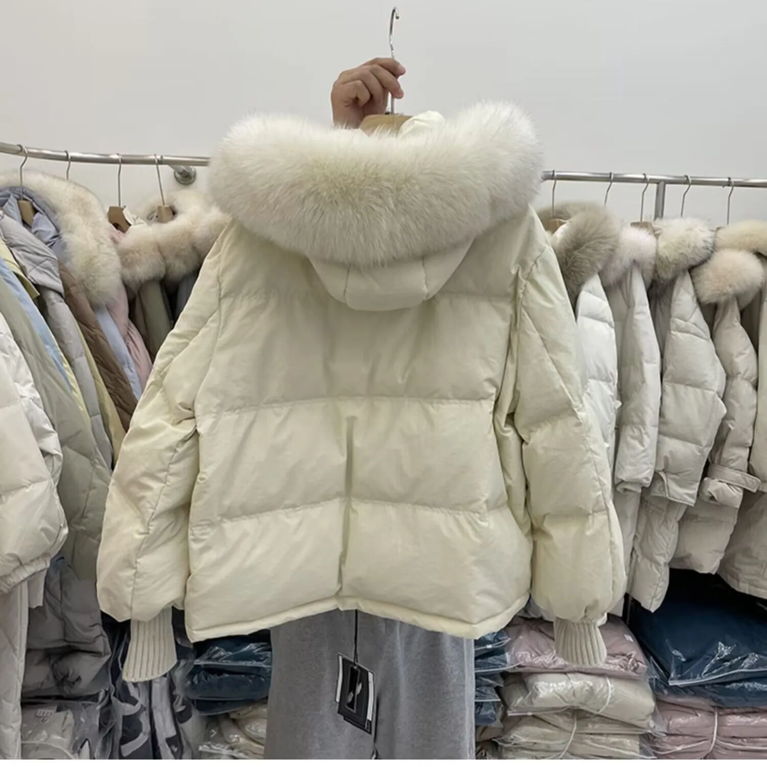 ジャケット・アウター Faux Fur Hoodie Duffle Coat Faux Fur Hoodie Duffle Coat