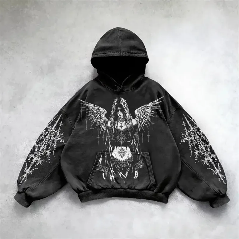 Gothic Goddess Pattern comfort hoodie for Men and Women Gothic Goddess Pattern comfort hoodie for Men and Women