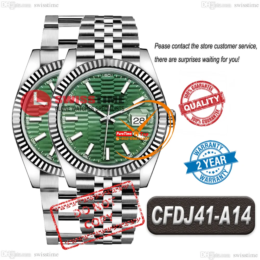 Mens Diamond Bezel Watch, Automatic Fluted Wristwatch: Gray