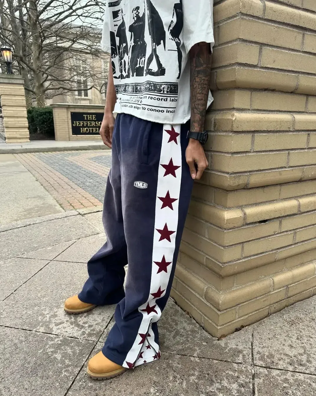 Hip Hop Pants Korean Retro Street Style Mens Pants With Star