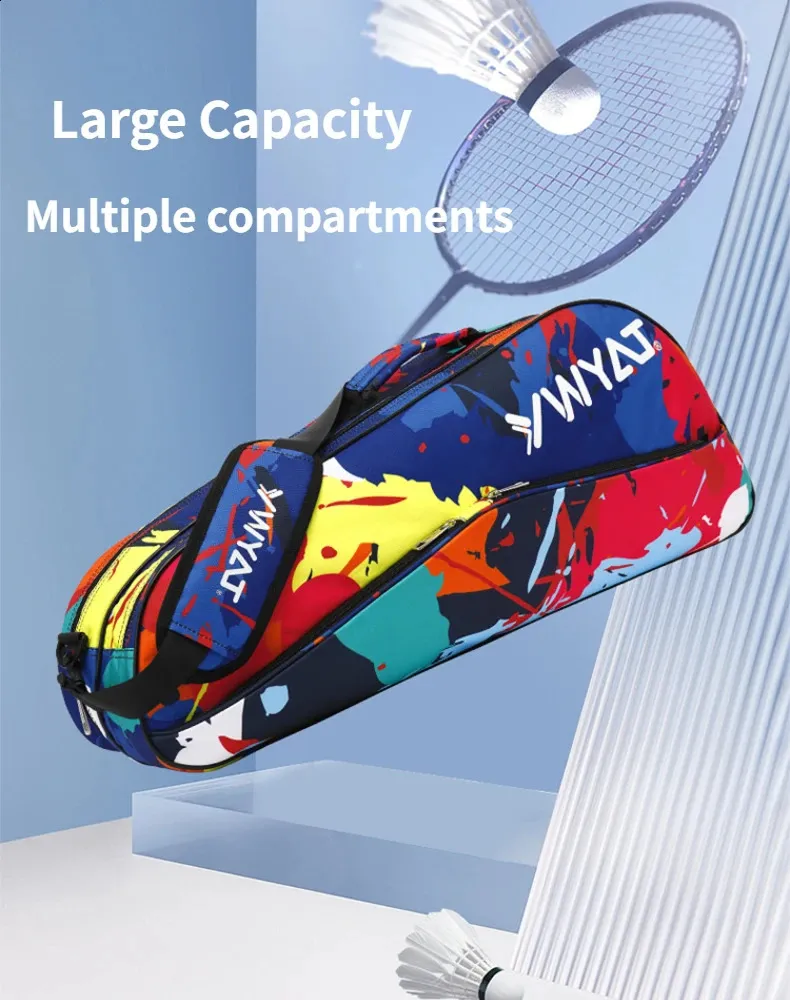 Eye Rackets Bag YWYAT Racket Bag Holds 3 Rackets, Large Capacity Dual Compartment ...