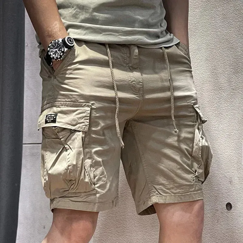 Pantalón Khaki Dockers Dockers Men's Perfect Classic Fit 8" Shorts, (New) Sand Dune Pantalones Khaki Hombre