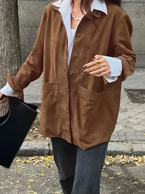 Trench Coat Femme Court - Manteau D'automne Avec Ceinture Et Col Montant - Coupe-vent Décontracté - Pour Ville Et Travail - Couleur Unie