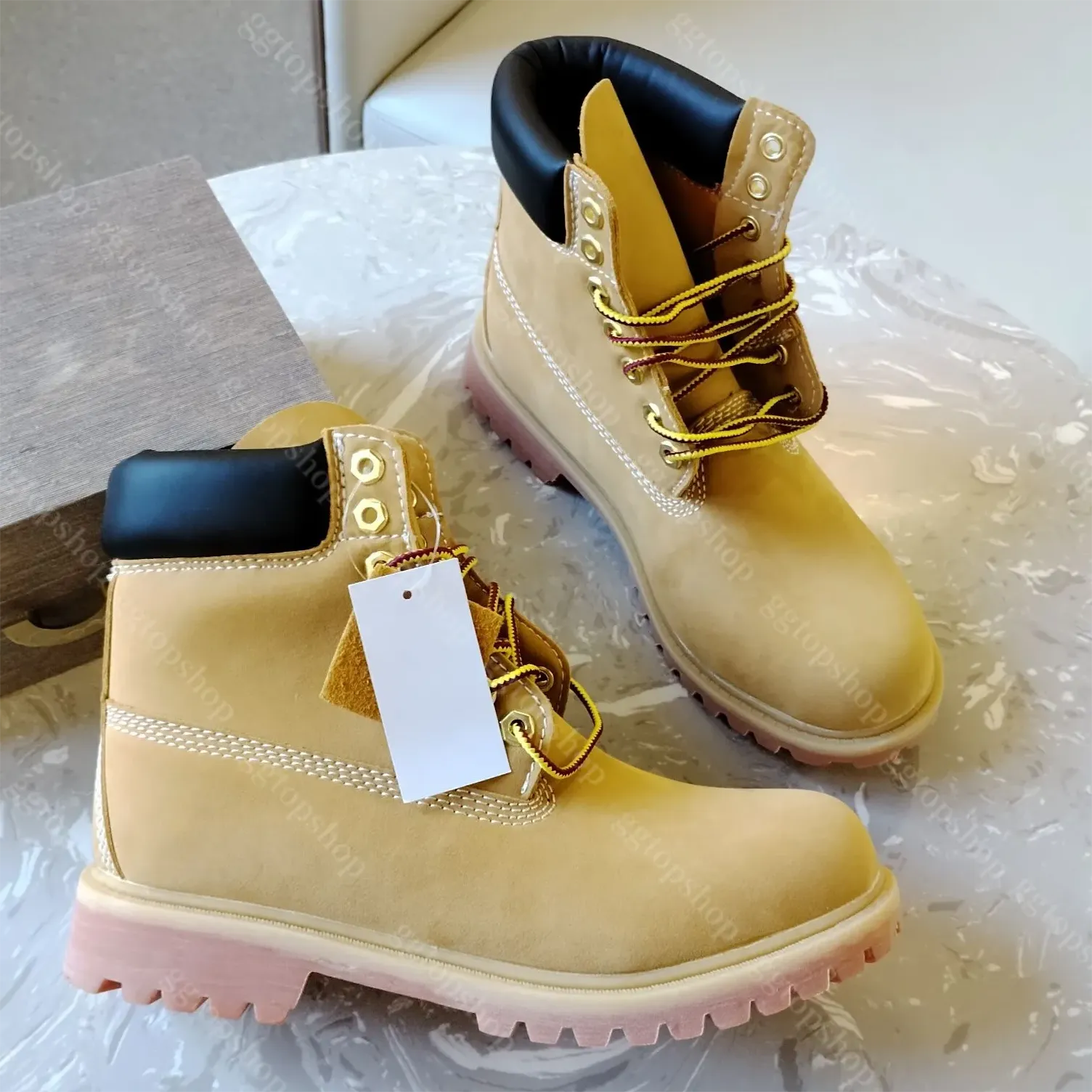 TOP boot Designer luxury Boots Shoes Men Boots Waterproof Ankle Classic Martin Shoe Cowboy Yellow Red Blue Black Pink Hiking Motorcycle Boots 36 45