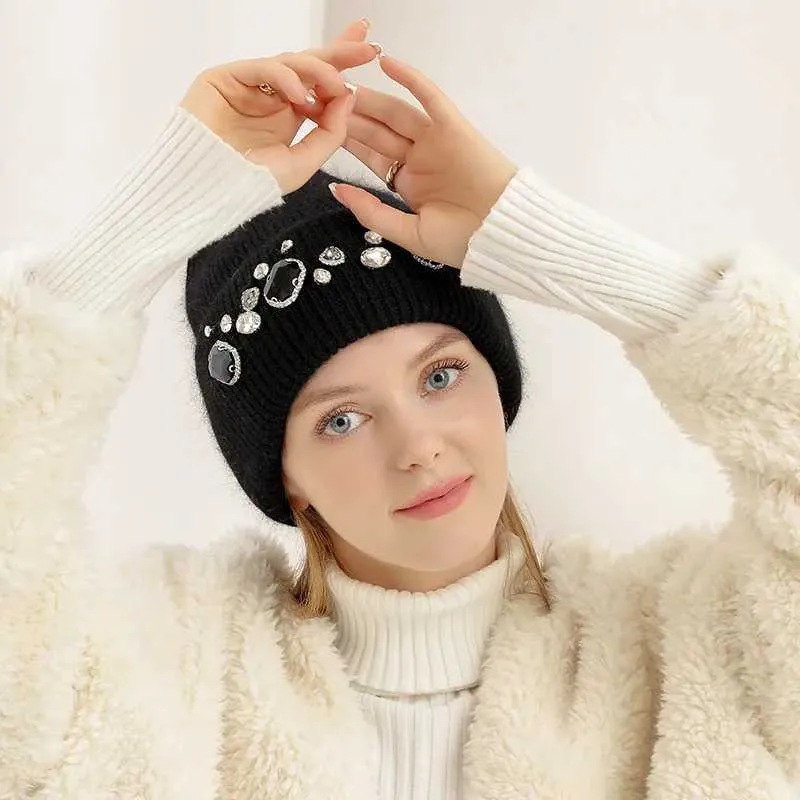 Warm Wool Beanie Hats For Women Girls Sparkly Iceland - View #5