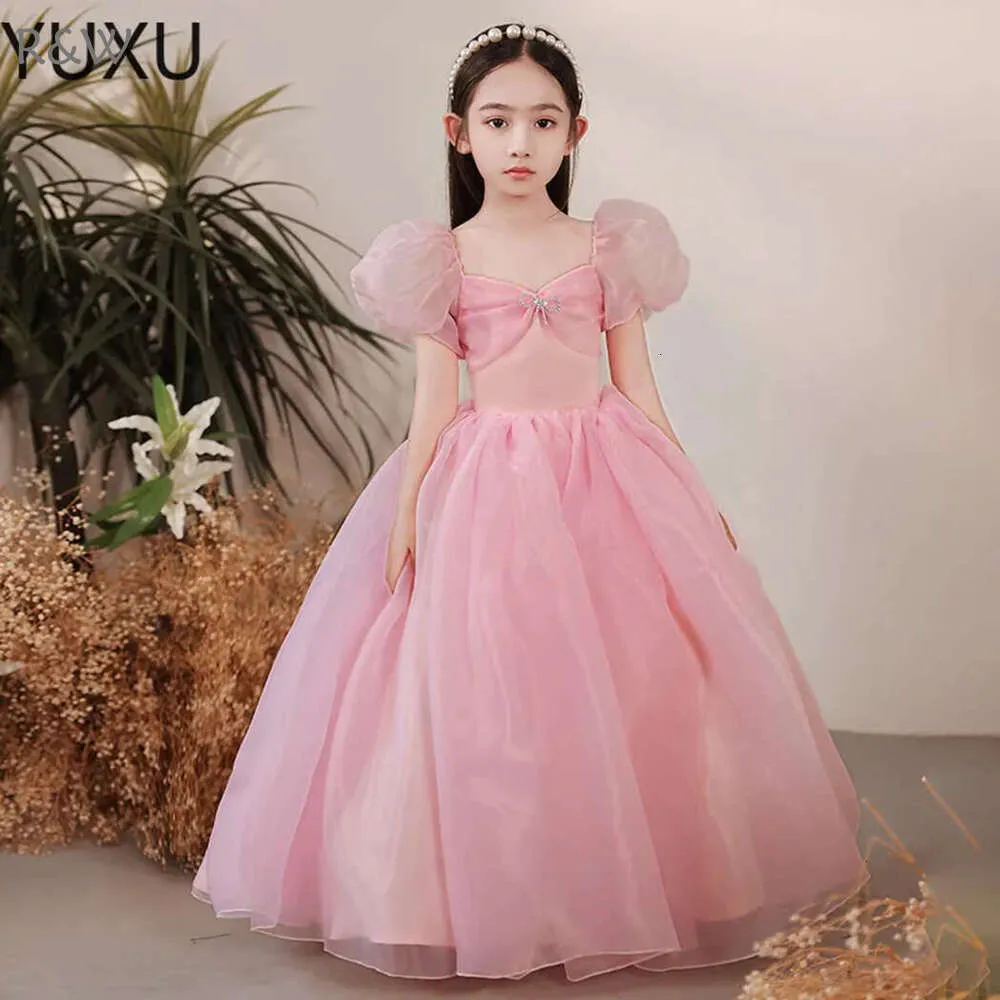 R&W 2023 Stunning 3D Pink Girls Pageant Dresses Ball Gown Princess