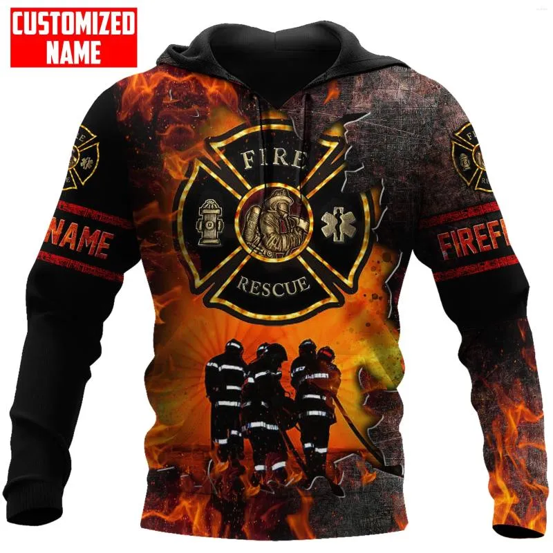 Firefighter hoodies custom sale