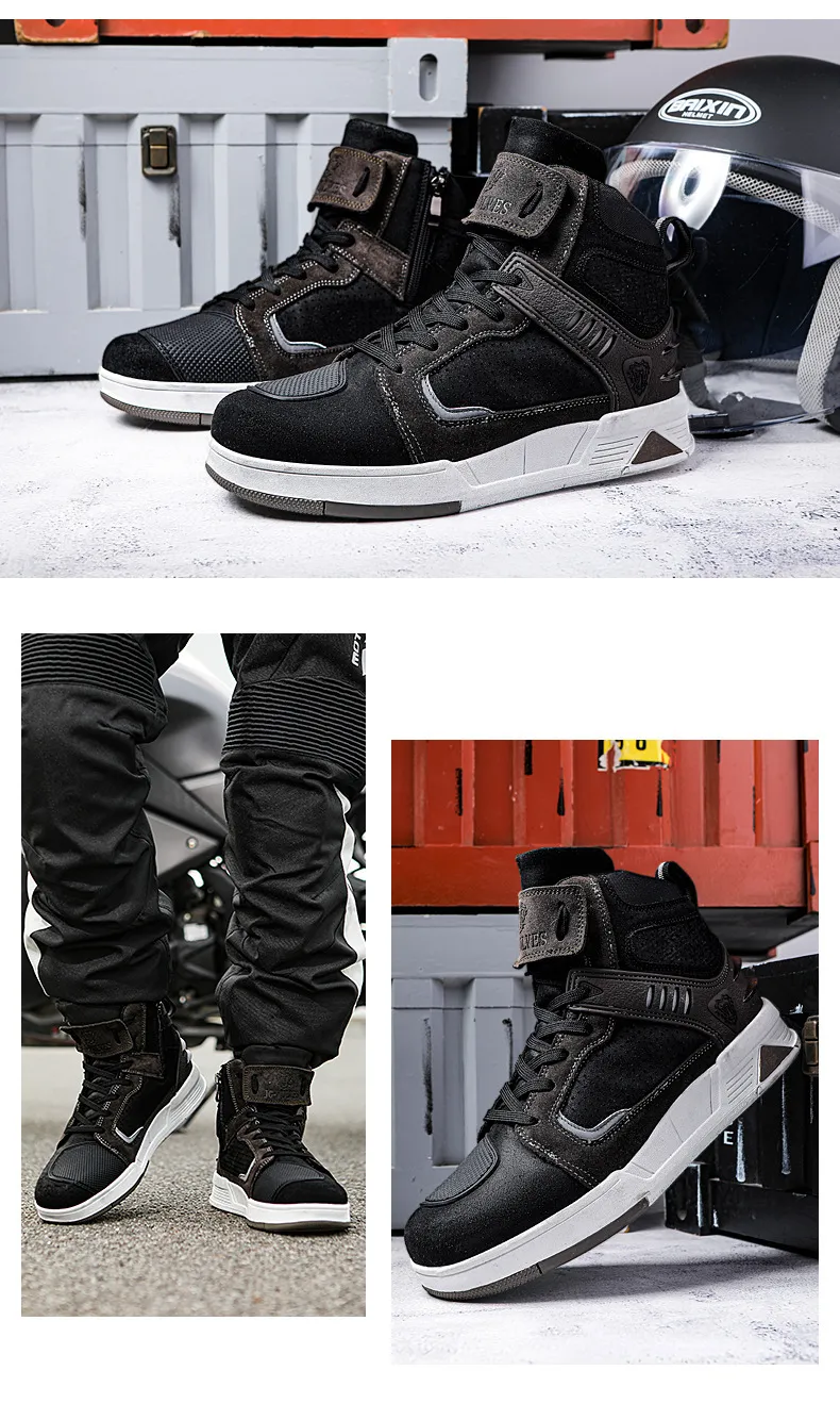 Autumn Winter Ddmysaturn New Genuine Leather Anti Slip Riding Shoes Wear Resistant And Casual Motorcycle C_desvips.com