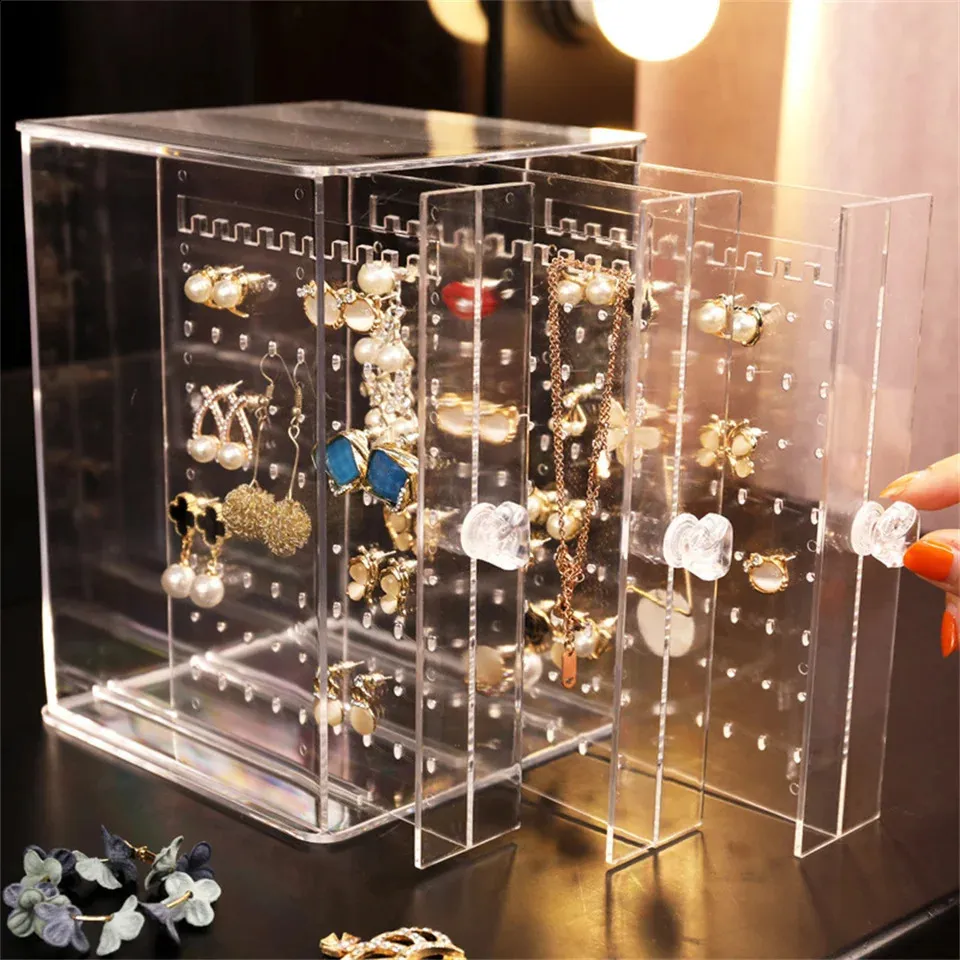 Acrylic Acrylic Earring Organizer Box Clear Display Stand For Earrings And Necklaces Easy To Access And Classification 240918 From Bian03 7.32 DHgate.Com