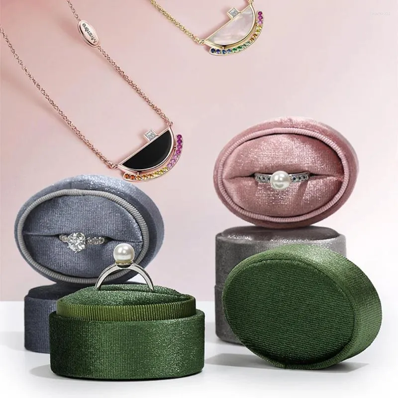 Jewelry Pouches Marriage Proposal Wedding Ring Box Advanced Flannel Luxury Earrings Storage Packaging Display Organization