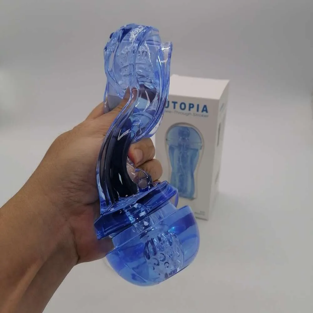 Jelly Airplane Cup Male Masturbation Sleeve for Men, TPE PC3 Material,  Approximate Size 2, Model HC182026BK1 from Dhgate Masturbators