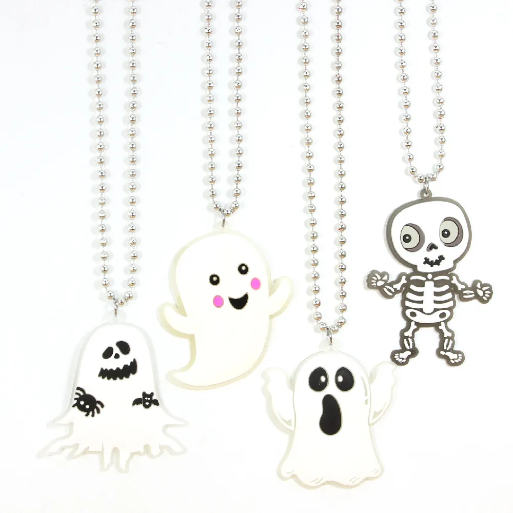 DHgate.com:Halloween Kids Ghost Skull Pendant Necklaces - Spooky 