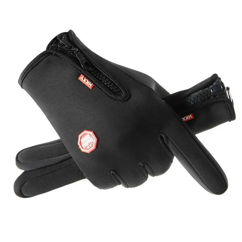 Gants De Vélo Hiver Imperméables Et Coupe-vent - Polaire Chaude, écran Tactile, Paume Antidérapante, 3 Tailles