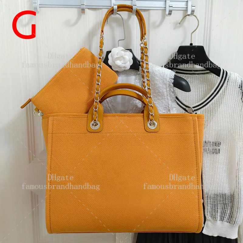Designer Calfskin Leather Beach Mommy Bag Tote With Mirror 50CM Large Size Luxury Chain And Box C128 From Famousbrandhandbag 321.53 DHgate .Com