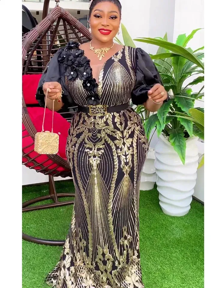 African Dresses Style Womens Sequin Embellished... From Tingting68, $36.35  | DHgate.Com