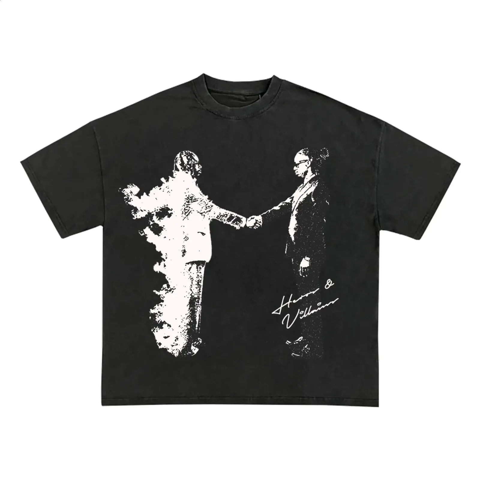 Metro Boomin Heroes Villains Vintage T-Shirt - Cotton Blend 