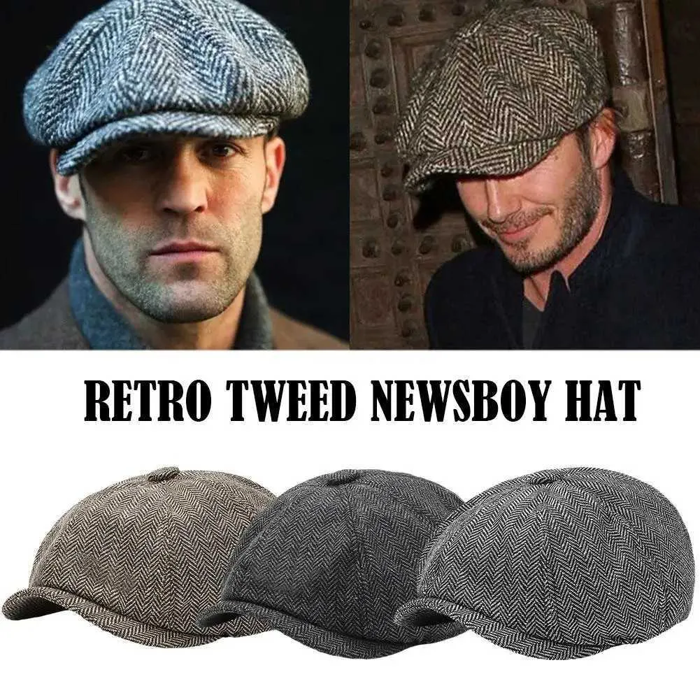Adantico Pet voor Uniseks Newsboy Baret Gatsby Heren Platte Petten (Bruin