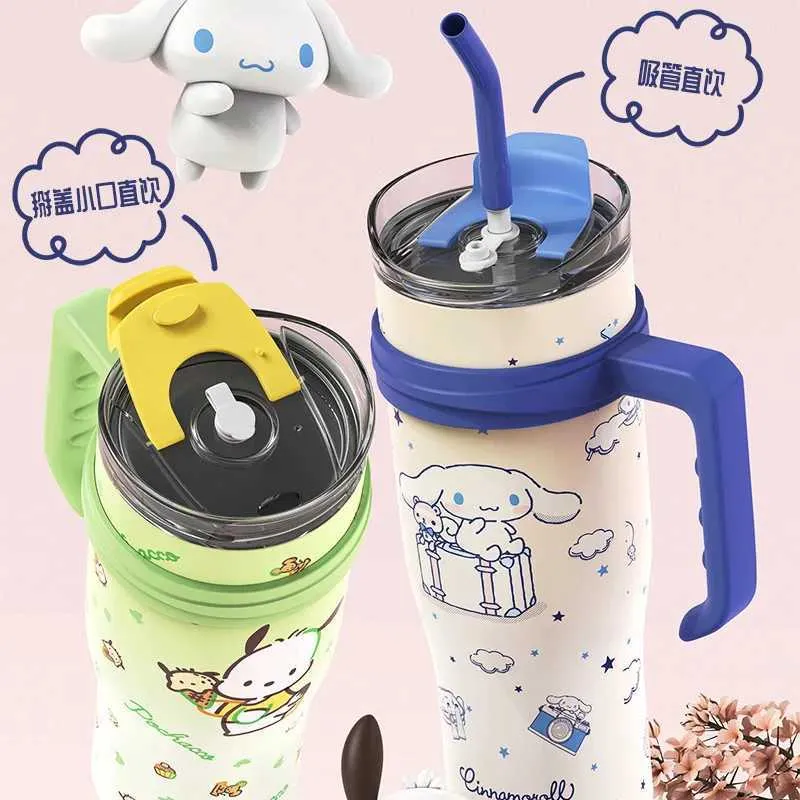 1200ml Kawaii Thermos Bottle - Kuromi Cinnamon Design, High